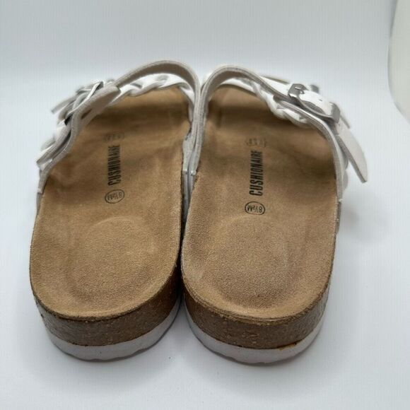 CUSHIONAIRE Women's  Cork footbed Sandal with +Comfort 8.5 WHITE - Picture 4 of 7